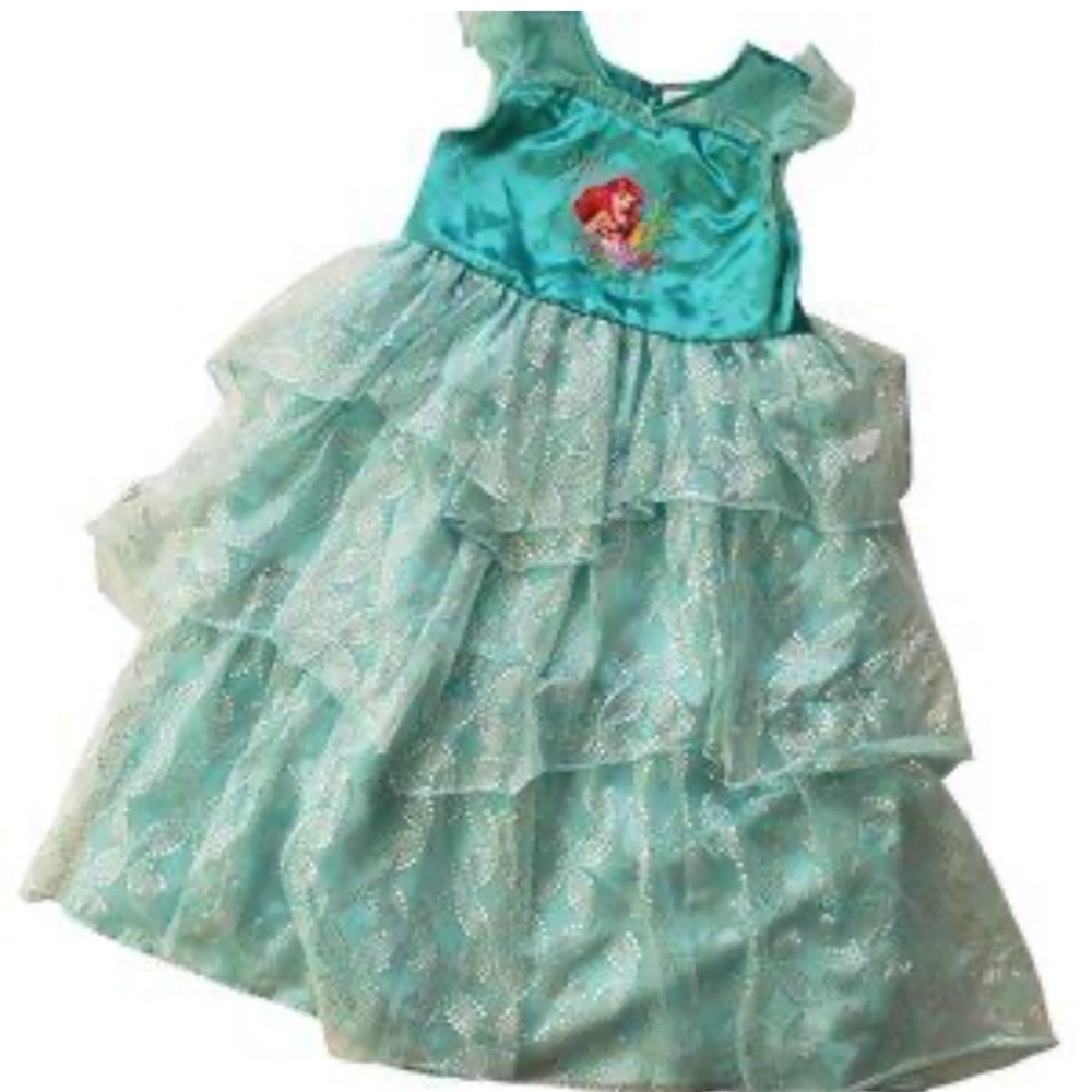 Disney Store Authentic Princess Ariel Little Mermaid Dress Gown